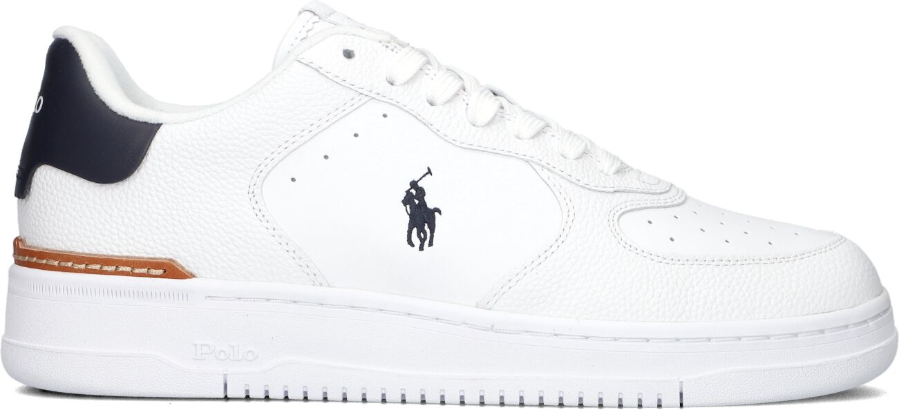 Ralph Lauren Lage Sneakers Heren Master Court Low Top, Maat: 42, Materiaal: Leer, Kleur: Wit