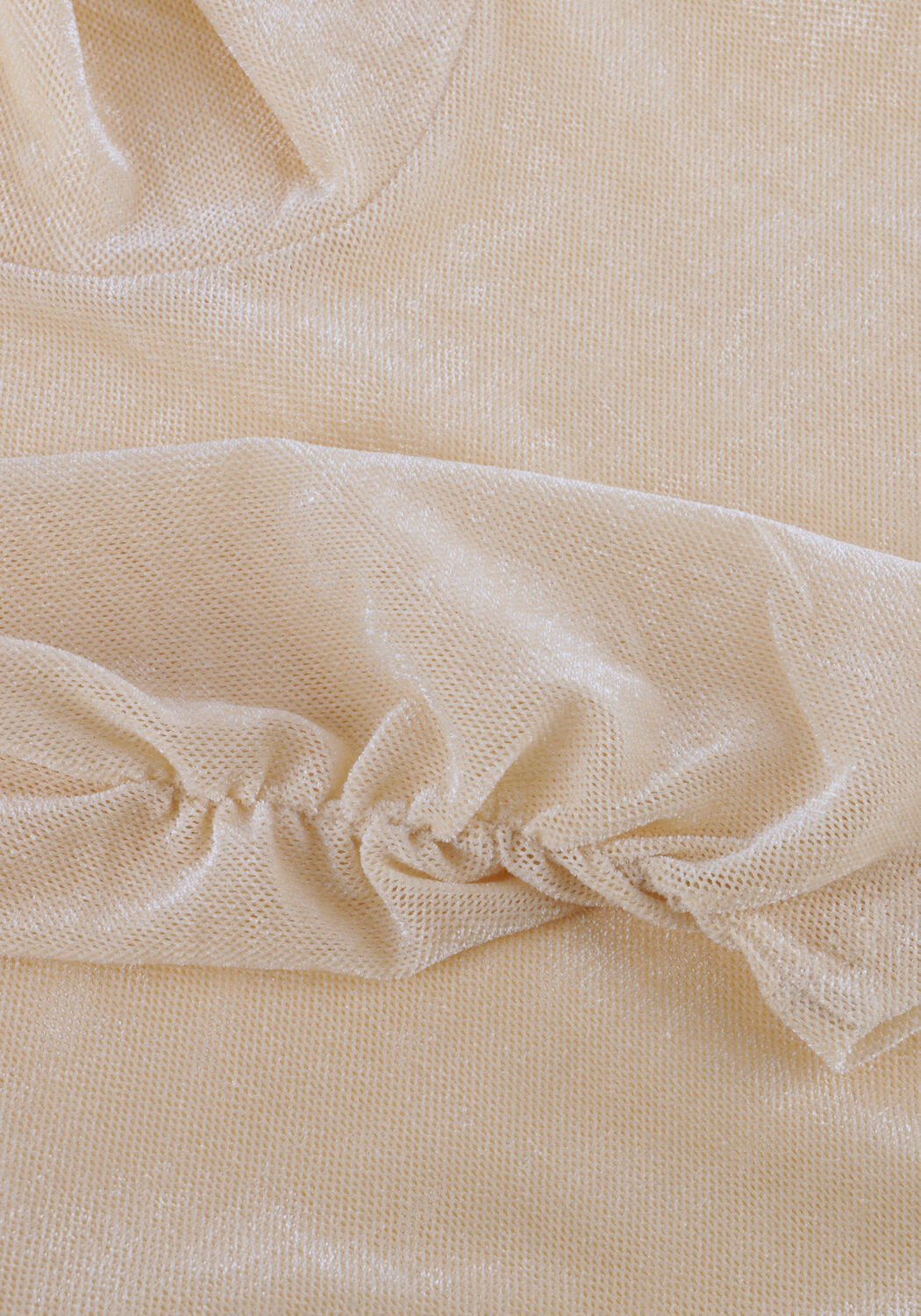 Beige DANTE6 Top OLYA VELVET LAYERING MESH TOP - large