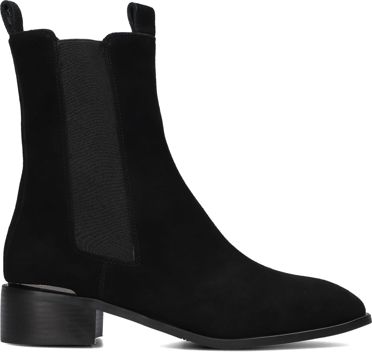 Stefano Lauran Chelsea Boots Dames Botin Plano, Maat: 39, Materiaal: Suède, Kleur: Zwart