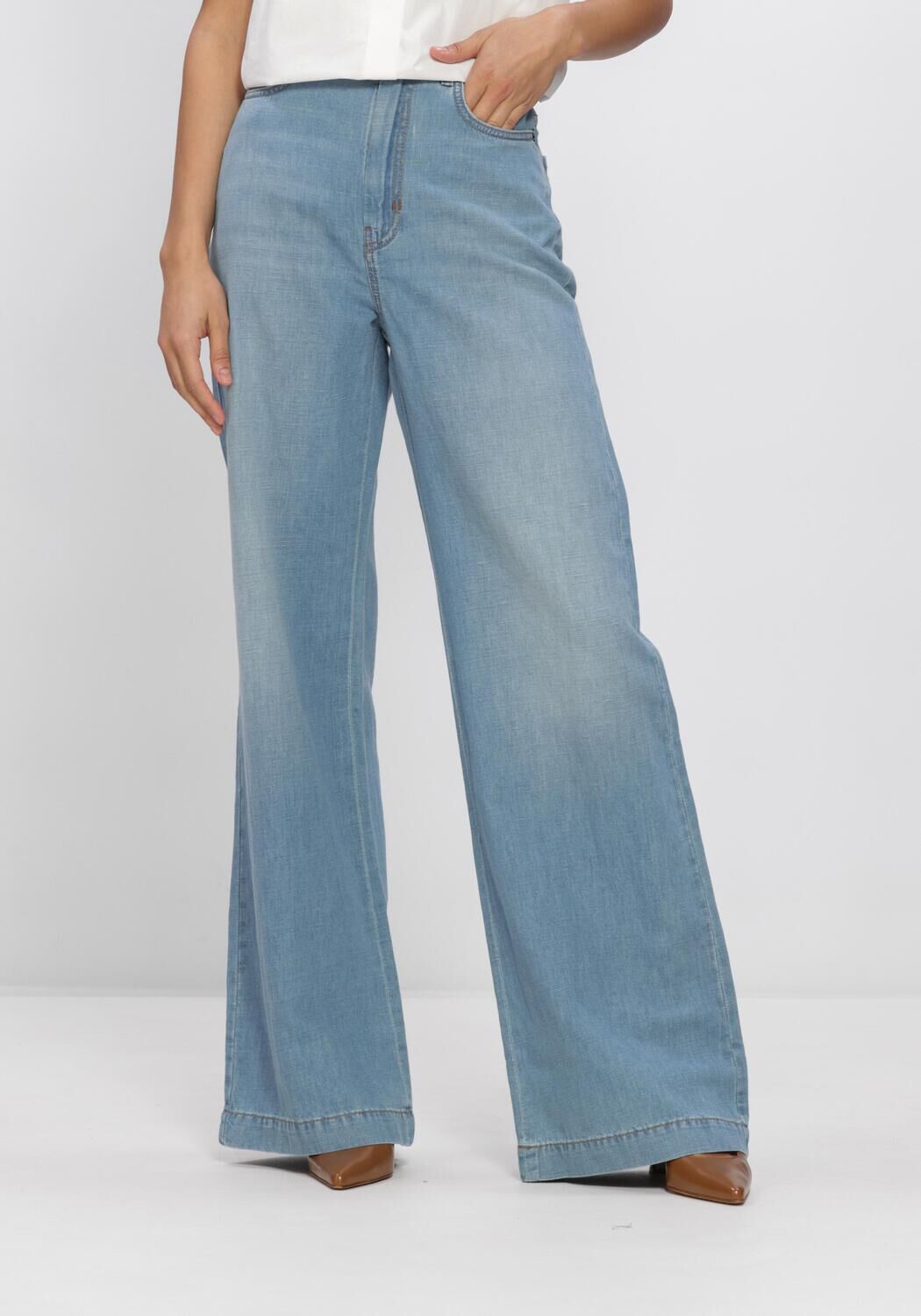 Donkerblauwe MAX MARA Blouses DENIM TROUSERS - large