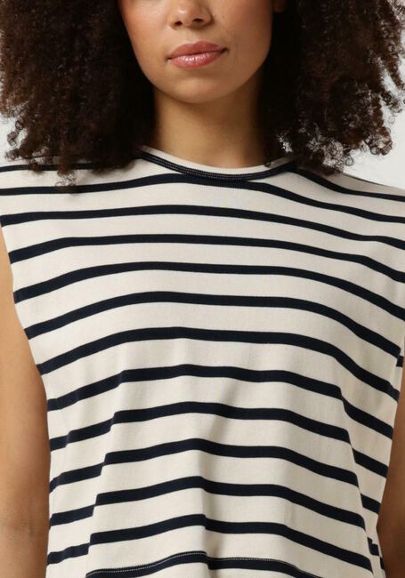 Blauwe CO'COUTURE Top CLASSIC STRIPE CROP TEE - large