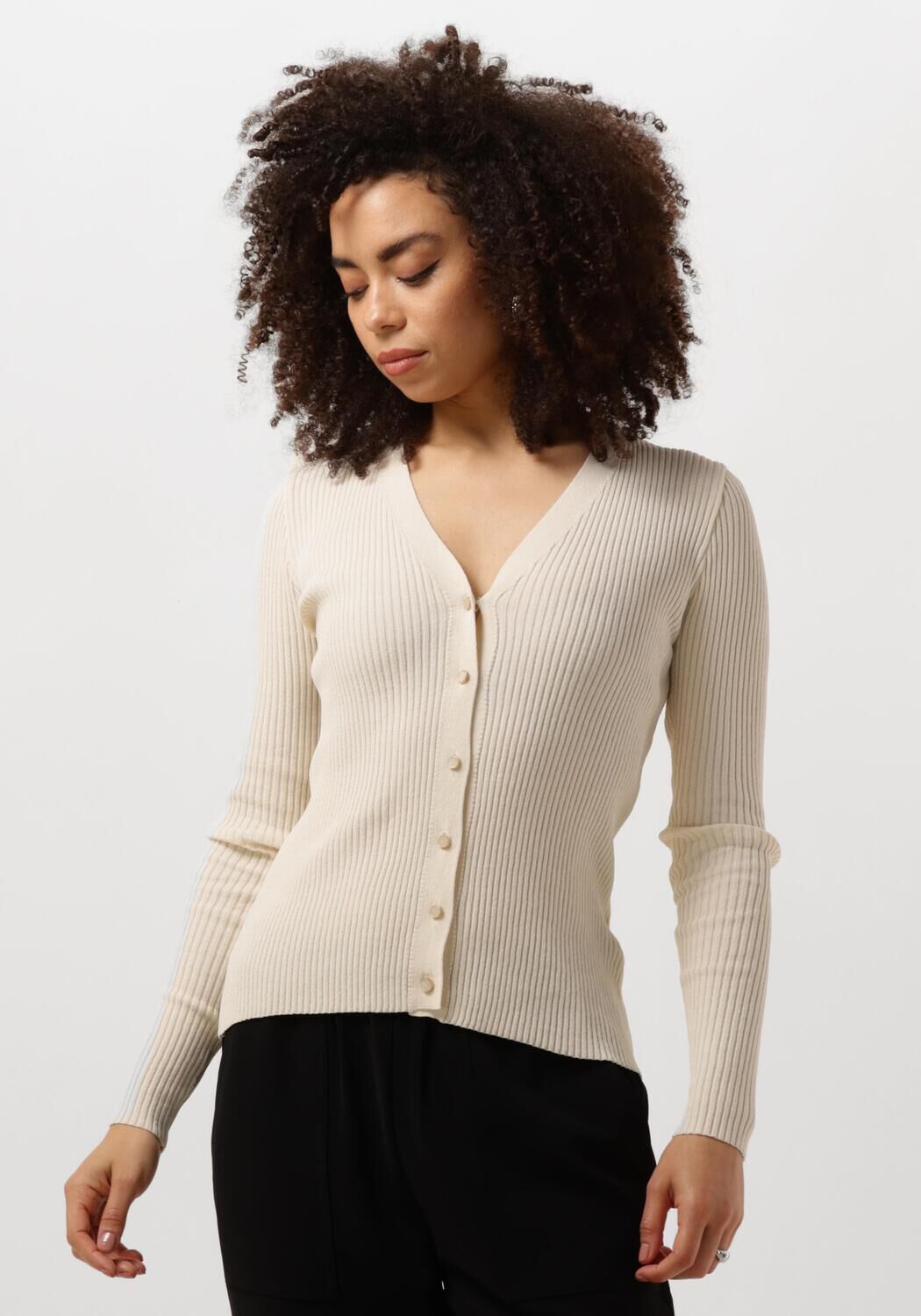 Bruuns Bazaar Vest Dames Gallberry Carica Knit Cardigan, Maat: L, Kleur: Creme