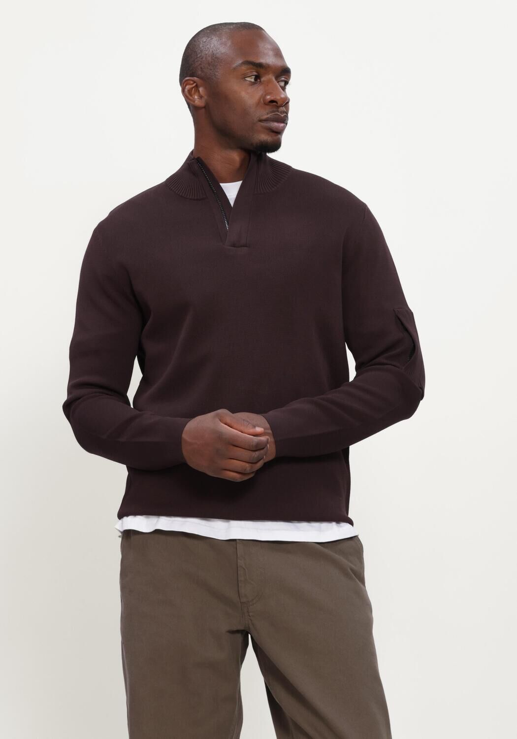 Bordeaux GENTI Truien/vesten TURTLE ZIP LS - large