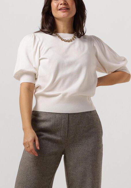 Gebroken wit MINUS Top LIVA KNIT TEE - large