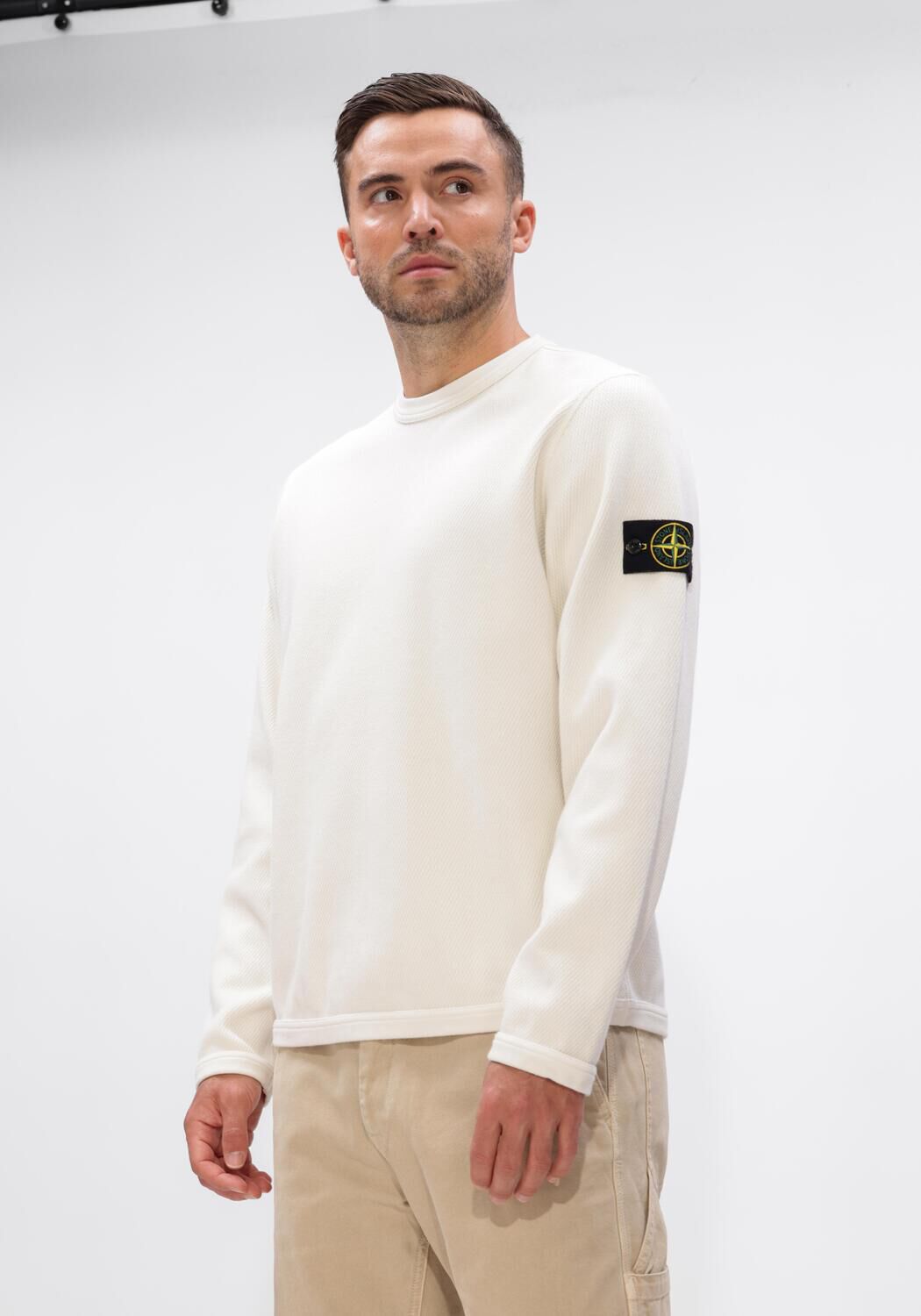 Ecru STONE ISLAND Trui SWEATSHIRT S0297 - large