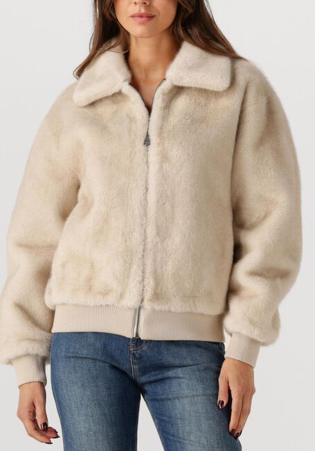 Creme ALTER EGO Teddy jas LINN - large