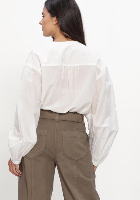 Witte LUISA CERANO Blouses SEIDENBLUSE MIT KRISTALLEN - large