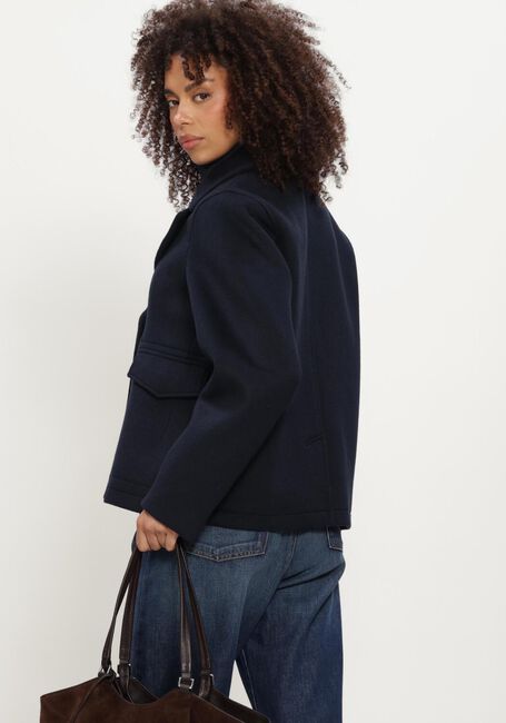 Donkerblauwe WOOLRICH Mantel MELTON WOOL 2IN1 PEACOAT - large