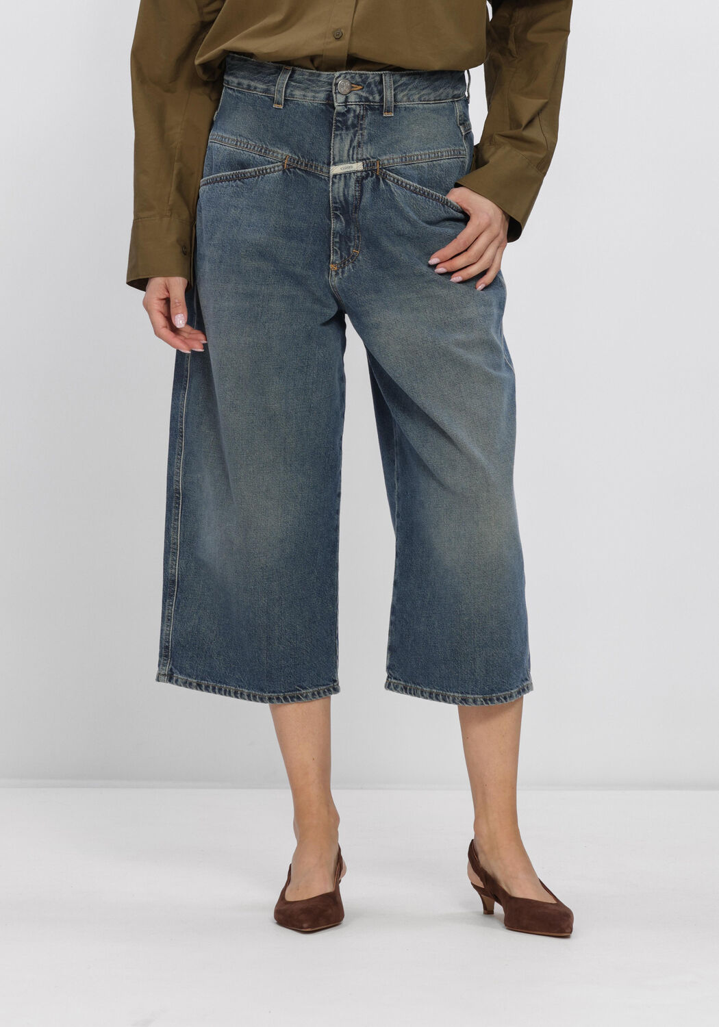 Blauwe CLOSED Korte broek BAGGY SHORTS