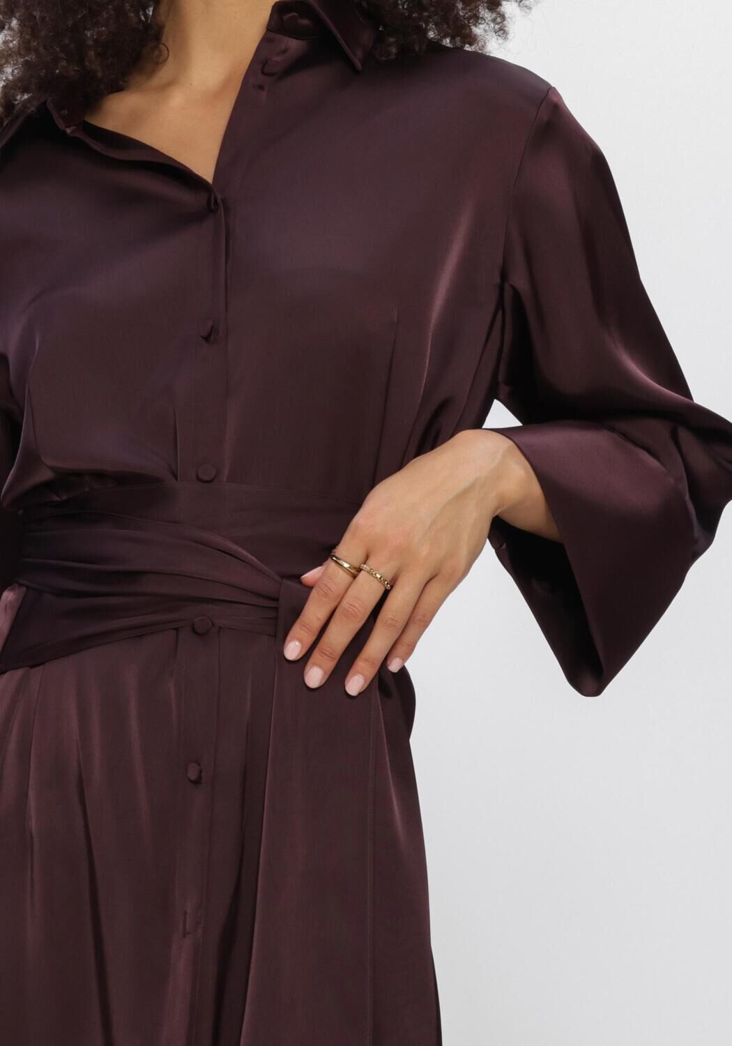 Bordeaux DANTE6 Mini jurk NOANNE SATIN-WRAP DRESS - large