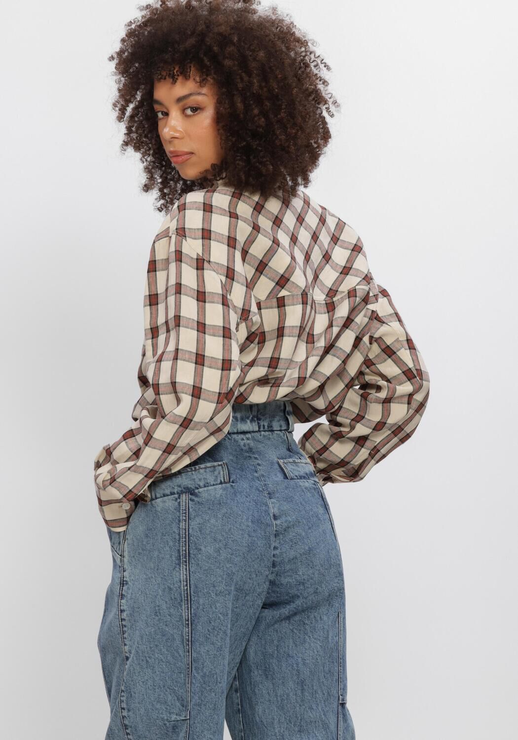Rode ROHE T-shirt OVERSIZED CHECK SHIRT - large
