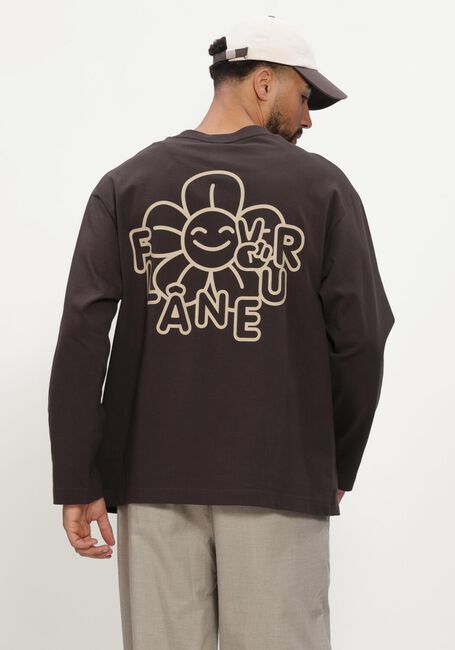 Bruine FLANEUR T-shirt HAPPY FLOWER LONG SLEEVE - large