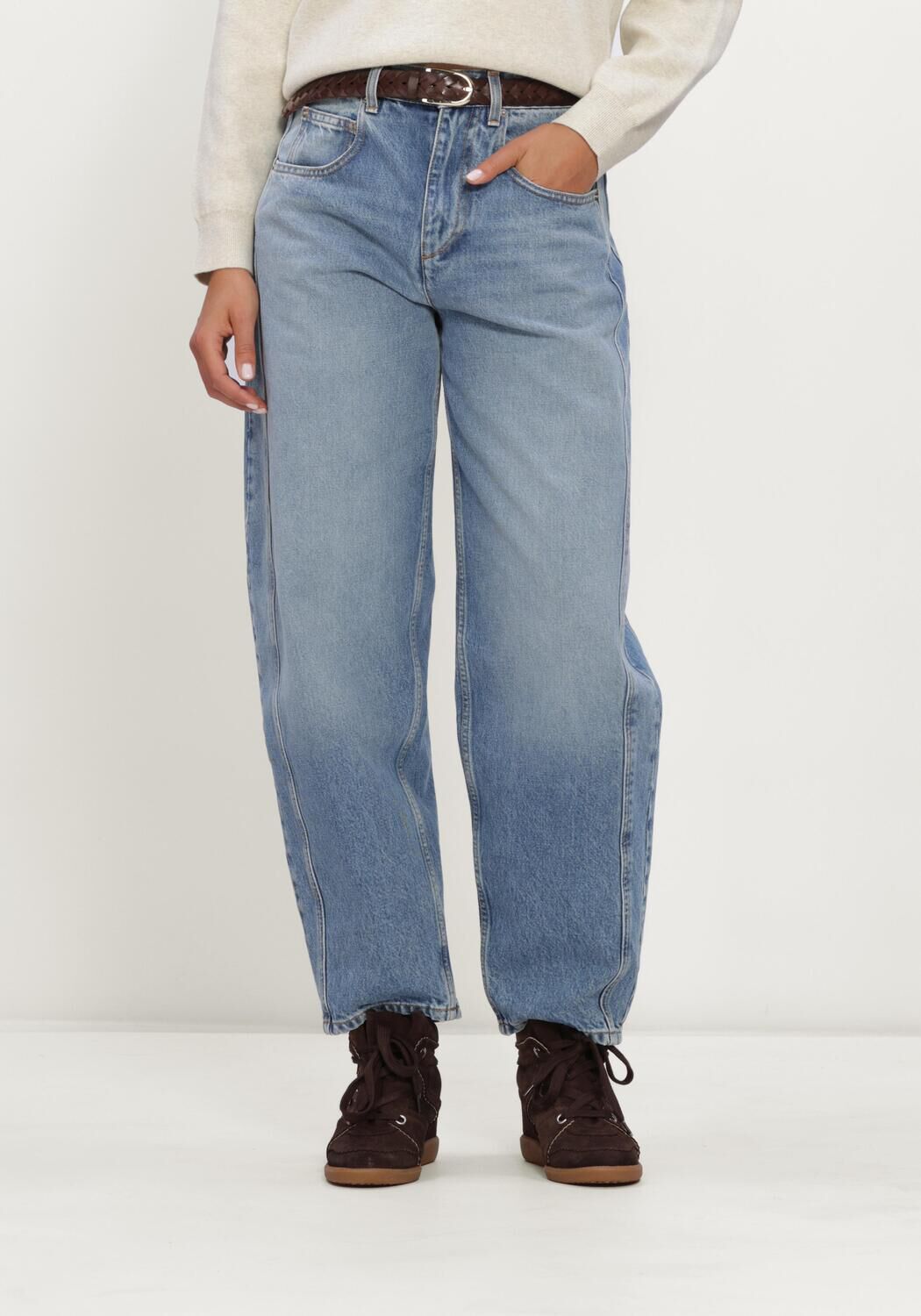 Lichtblauwe ISABEL MARANT Wijde broek ORIANE PANTS - large