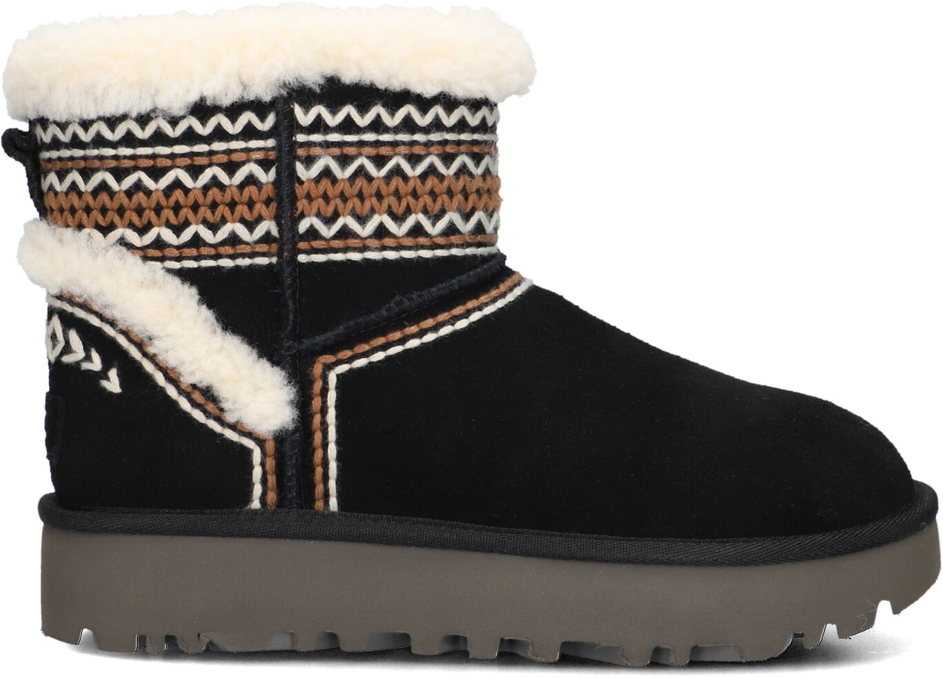 UGG Vachtlaarzen Dames Classic Mini Atherson, Maat: 37, Materiaal: Suède, Kleur: Zwart