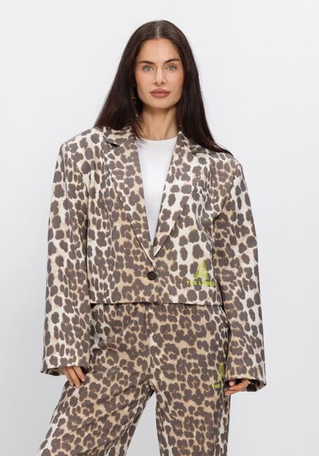 Multi ALIX THE LABEL Blazer LADIES WOVEN ANIMAL CROPPED BLAZER - large