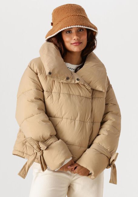 Beige CO'COUTURE Gewatteerde jas MEGAN CROPPED PUFFER JACKET - large