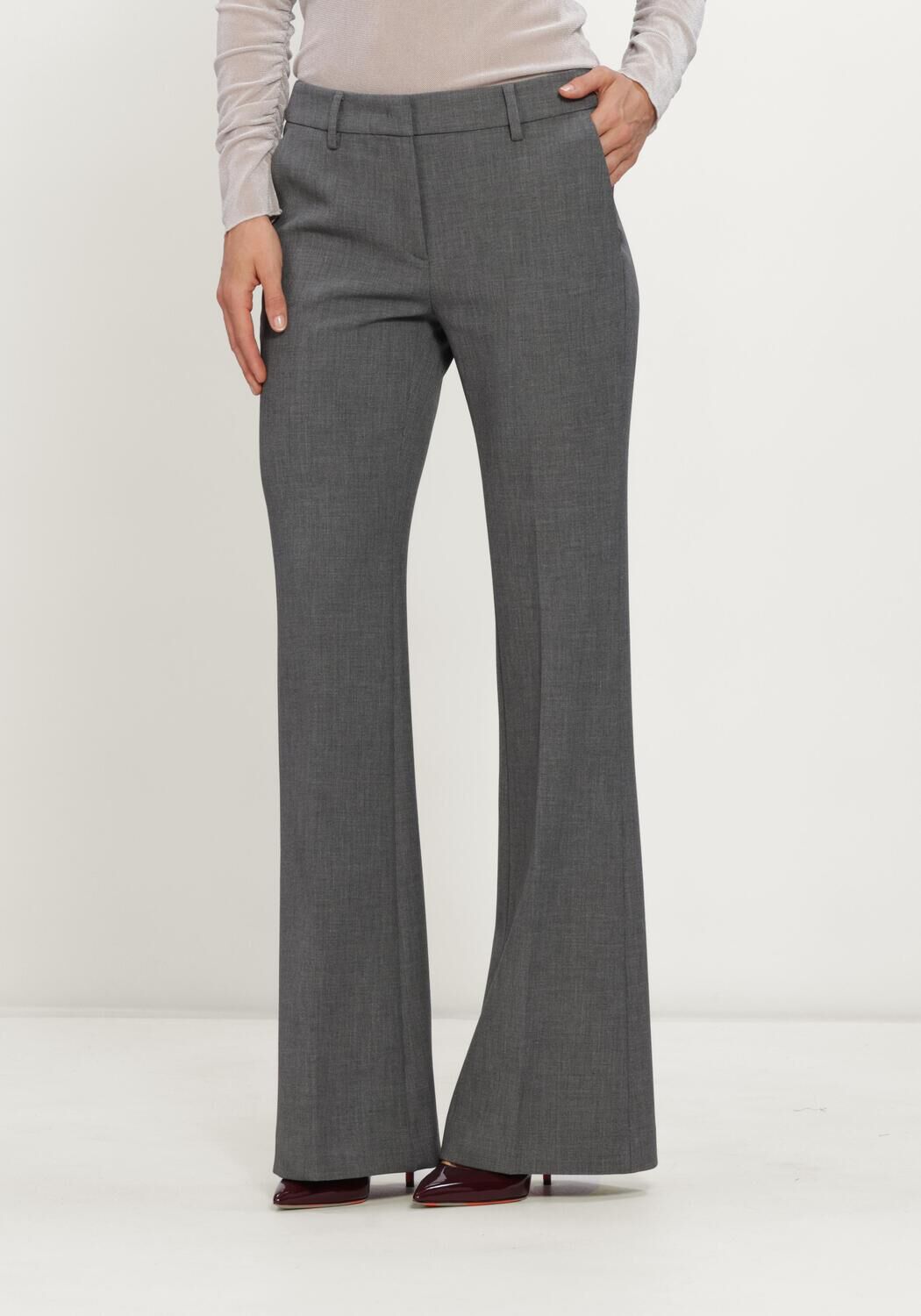 Donkergrijze LUISA CERANO Flared broek BOOTLEG-PANTS - large