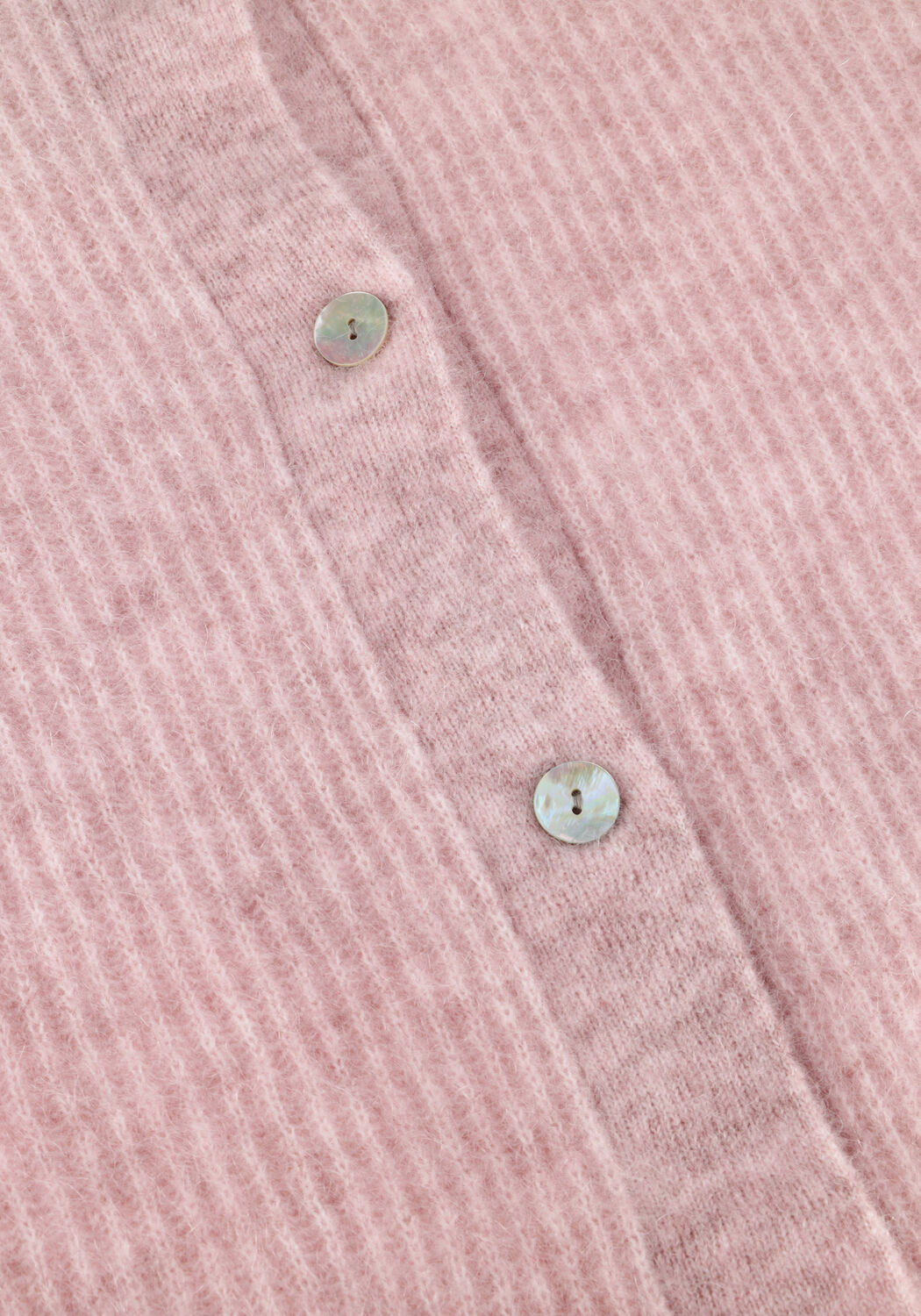 Roze SECOND FEMALE Vest ANDREA KNIT RIB LS CARDIGAN - large