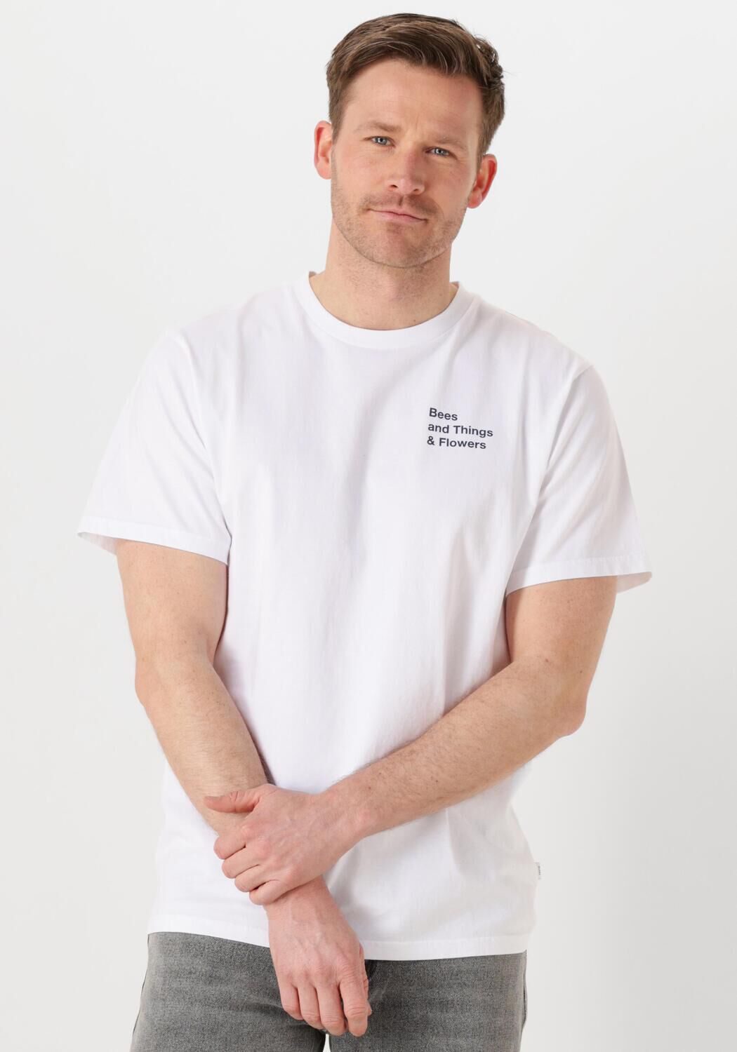 Forét T-Shirt Heren Farm T-shirt, Maat: M, Kleur: Wit afbeelding 1