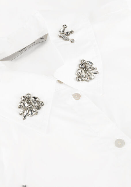 Witte SUMMUM Blouses BLOUSE CRISPY POPLIN DIAMANTS Witte SUMMUM Blouses BLOUSE CRISPY POPLIN DIAMANTS - large