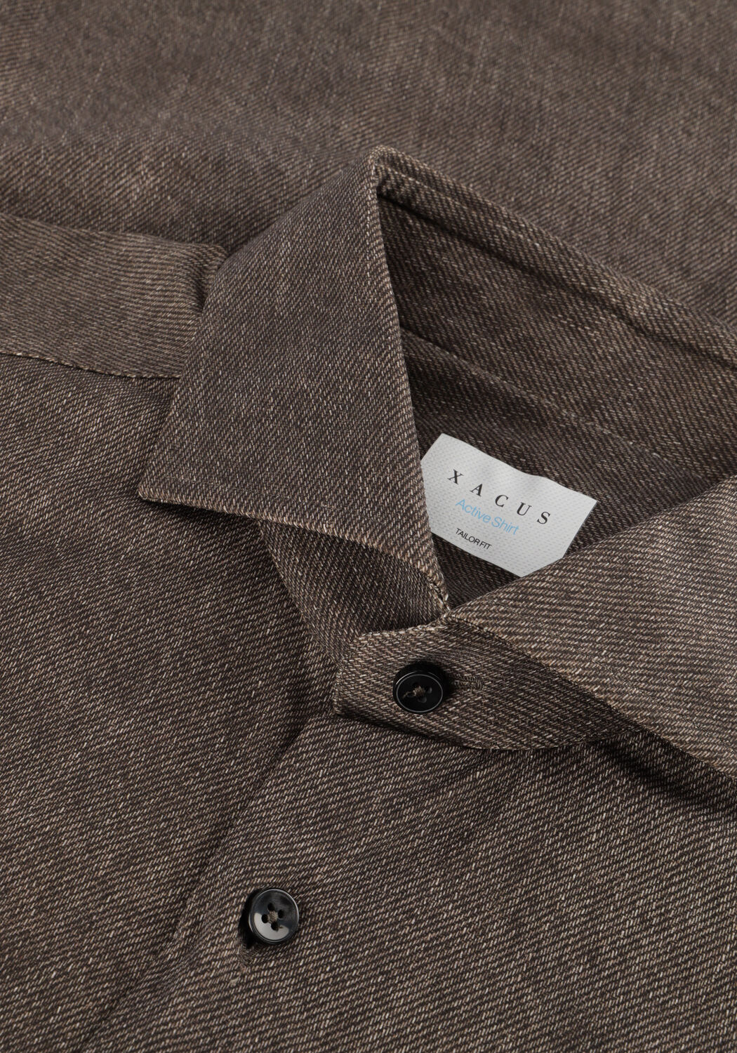 Bruine XACUS Klassieke overhemden ACTIVE SHIRT 520ML - large