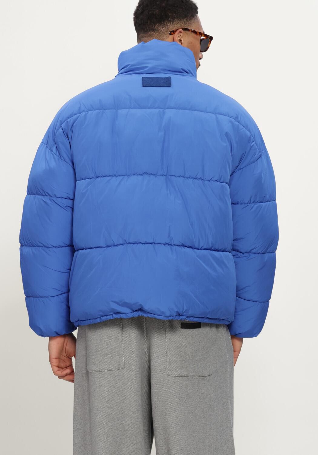 Blauwe HOPEIUM Gewatteerde jas PUFFER SHORT JACKET COBALT - large