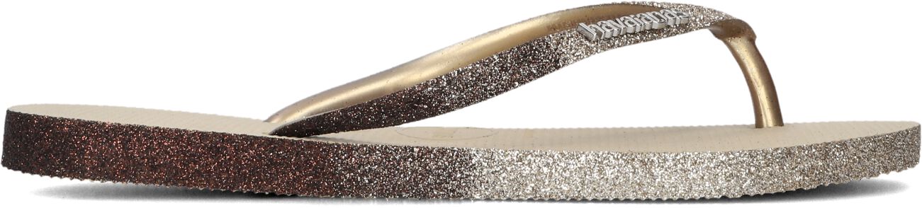 Havaianas Teenslippers Dames Slim Sparkle Ii, Maat: 41, Materiaal: Rubber, Kleur: Beige