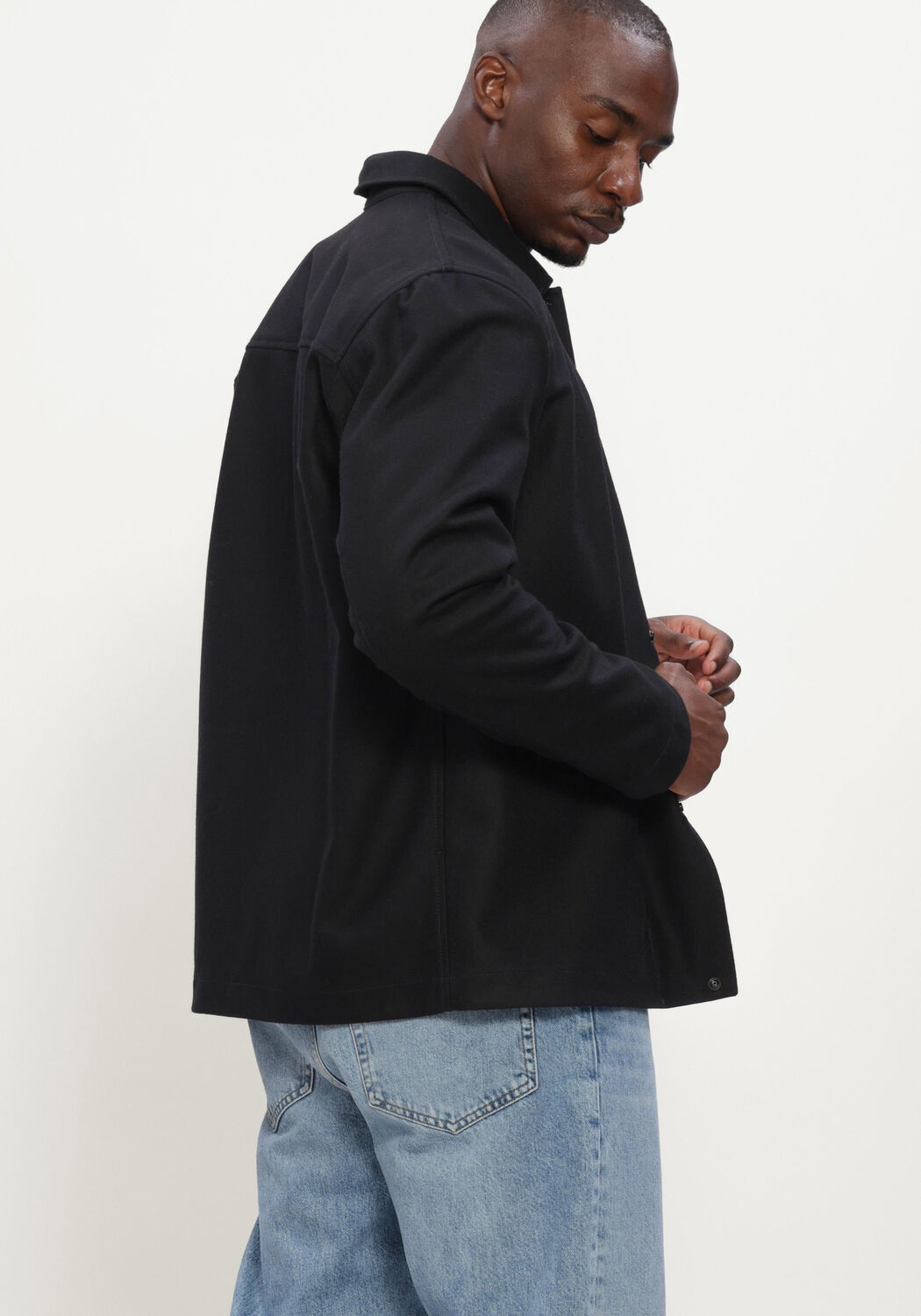 Zwarte STONE ISLAND Overshirt SHIRTS S0F24 - large