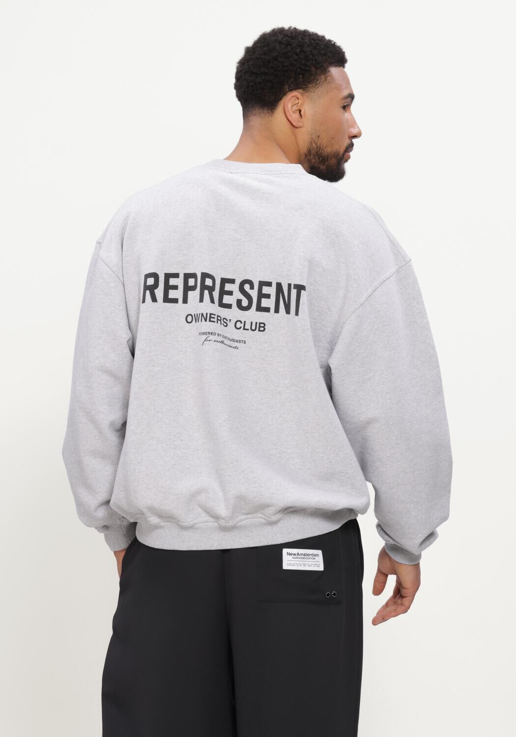 Lichtgrijze REPRESENT Sweater REPRESENT OWNERS CLUB SWEATER - large