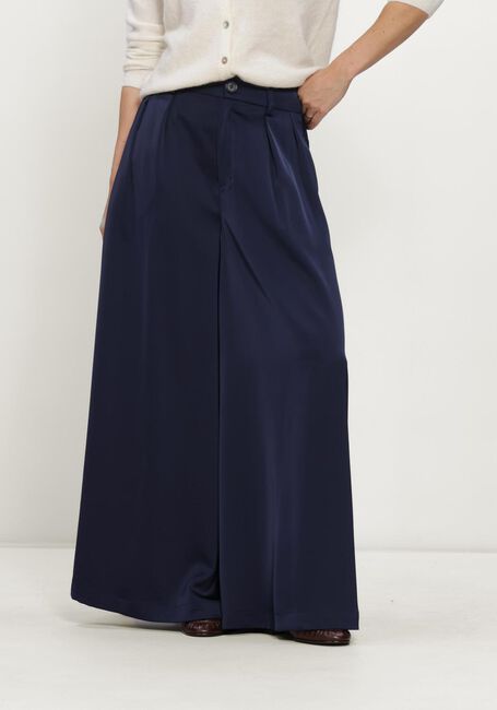 Donkerblauwe CO'COUTURE Wijde broek SAFIRACC SKIRT PANT - large