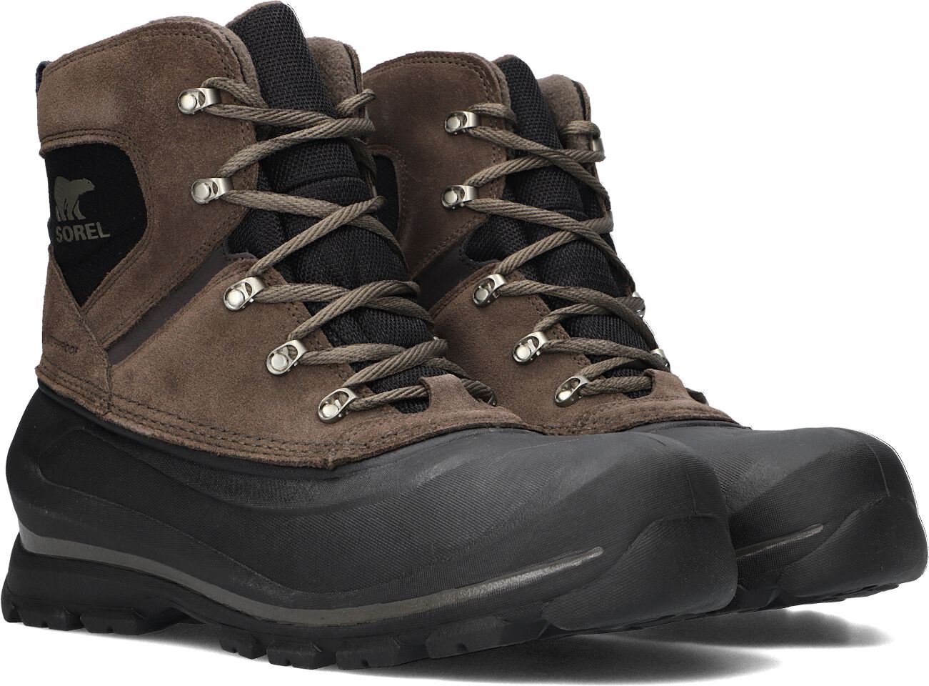 Sorel Veterboots Heren Buxton Lace Wp, Maat: 40,5, Materiaal: Nubuck, Kleur: Bruin