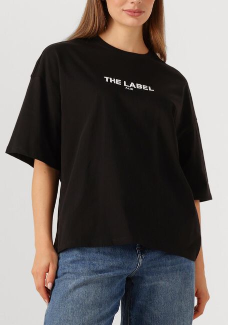 Zwarte ALIX THE LABEL T-shirt LADIES KNITTED BASIC THE LABEL T-SHIRT - large