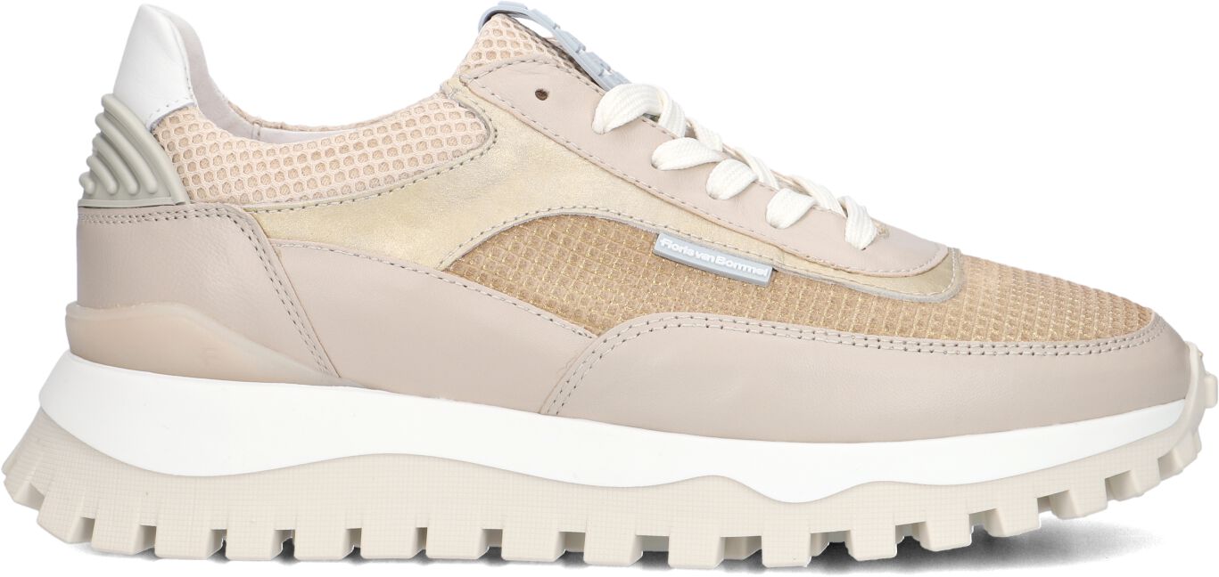 Floris van Bommel Lage Sneakers Dames Sfw-10100, Maat: 35, Materiaal: Leer, Kleur: Beige