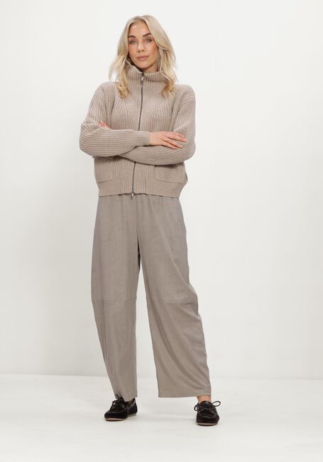 Taupe FFC Wijde broek HOSE L&Auml;SSIG WILDLEDER - large