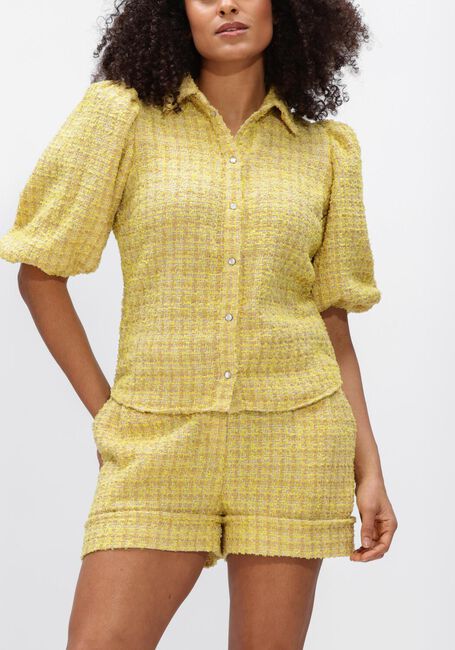 Gele JANICE Blouses LARS TWEED GEEL - large