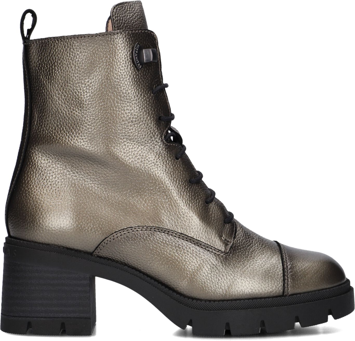 Hispanitas Veterboots Dames Hi243605, Maat: 37, Materiaal: Leer, Kleur: Brons