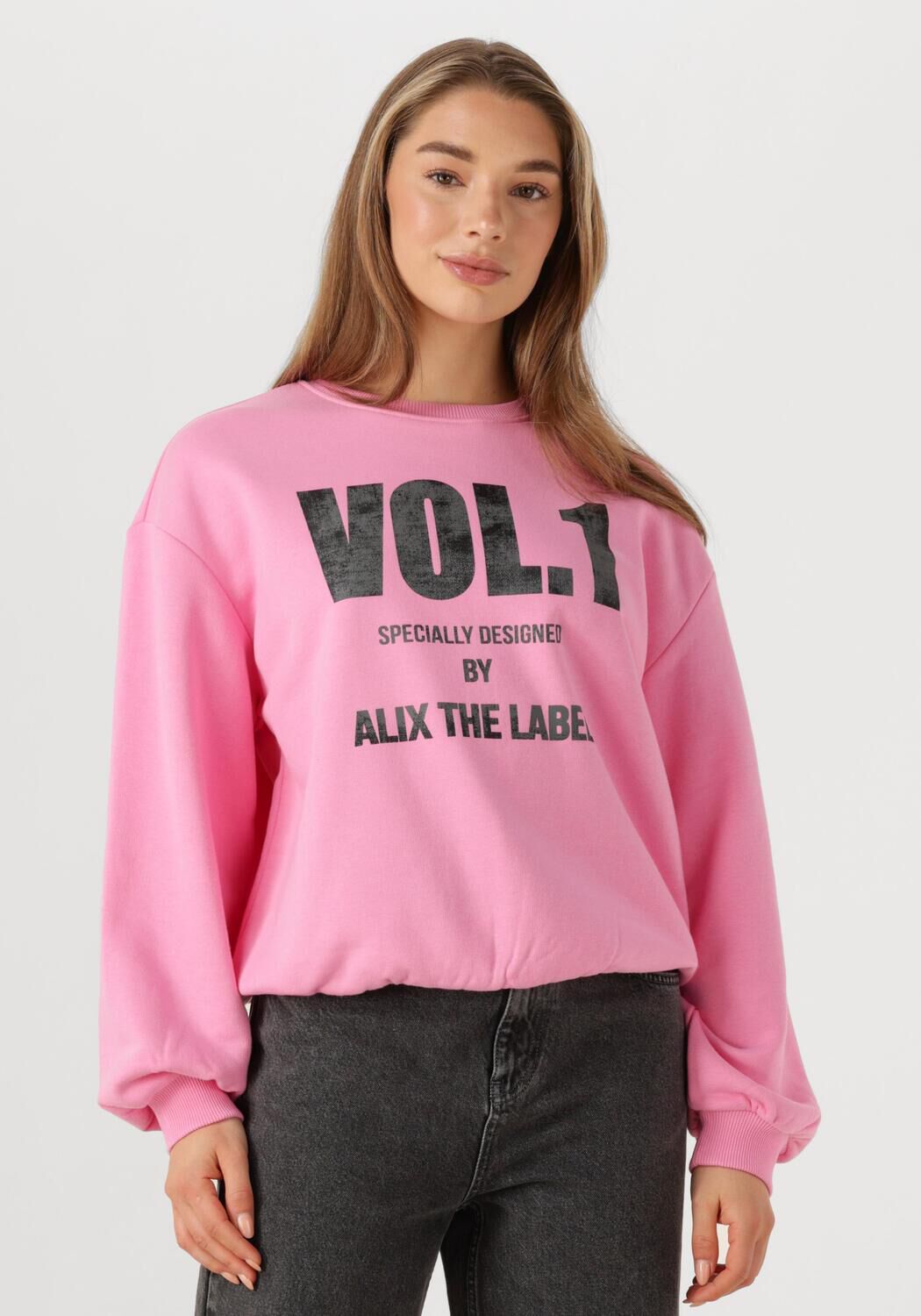 Alix the Label Sweater Dames Ladies Knitted Vol.1 Sweater, Maat: L, Kleur: Roze