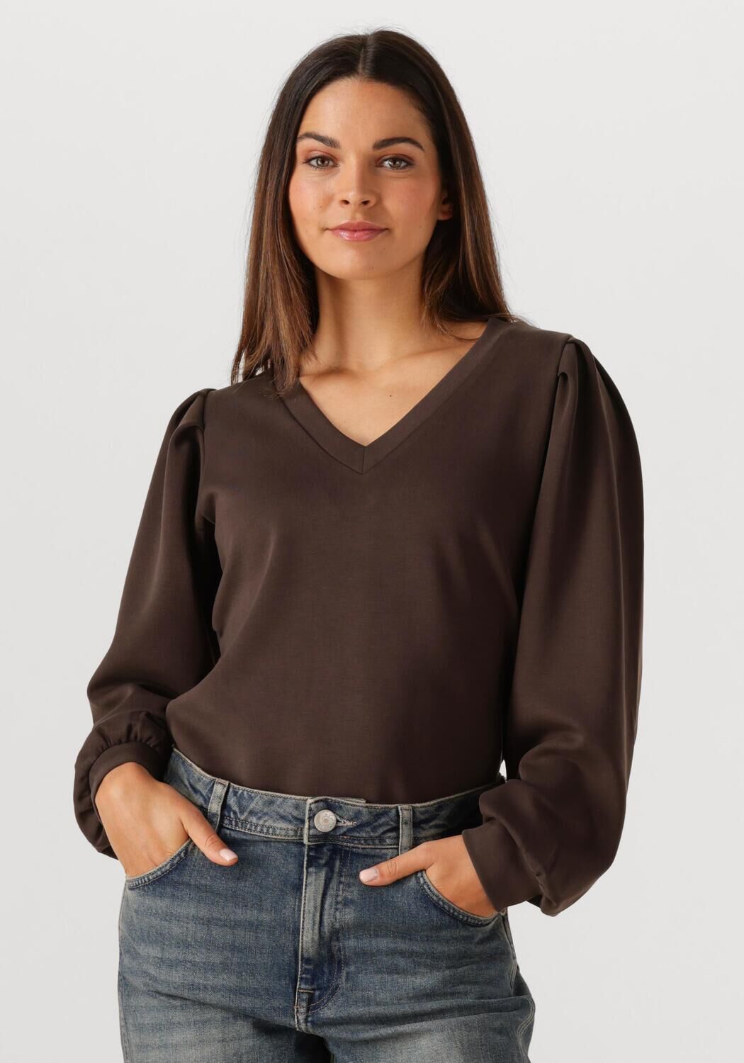 Aimee the Label Trui Dames Babette, Maat: S, Kleur: Bruin afbeelding 1