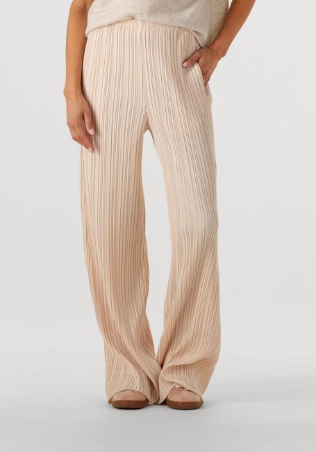 Gebroken wit FORTE FORTE Pantalon POLY CREPE PLISSE' REGULAR WAIST PANTS - large