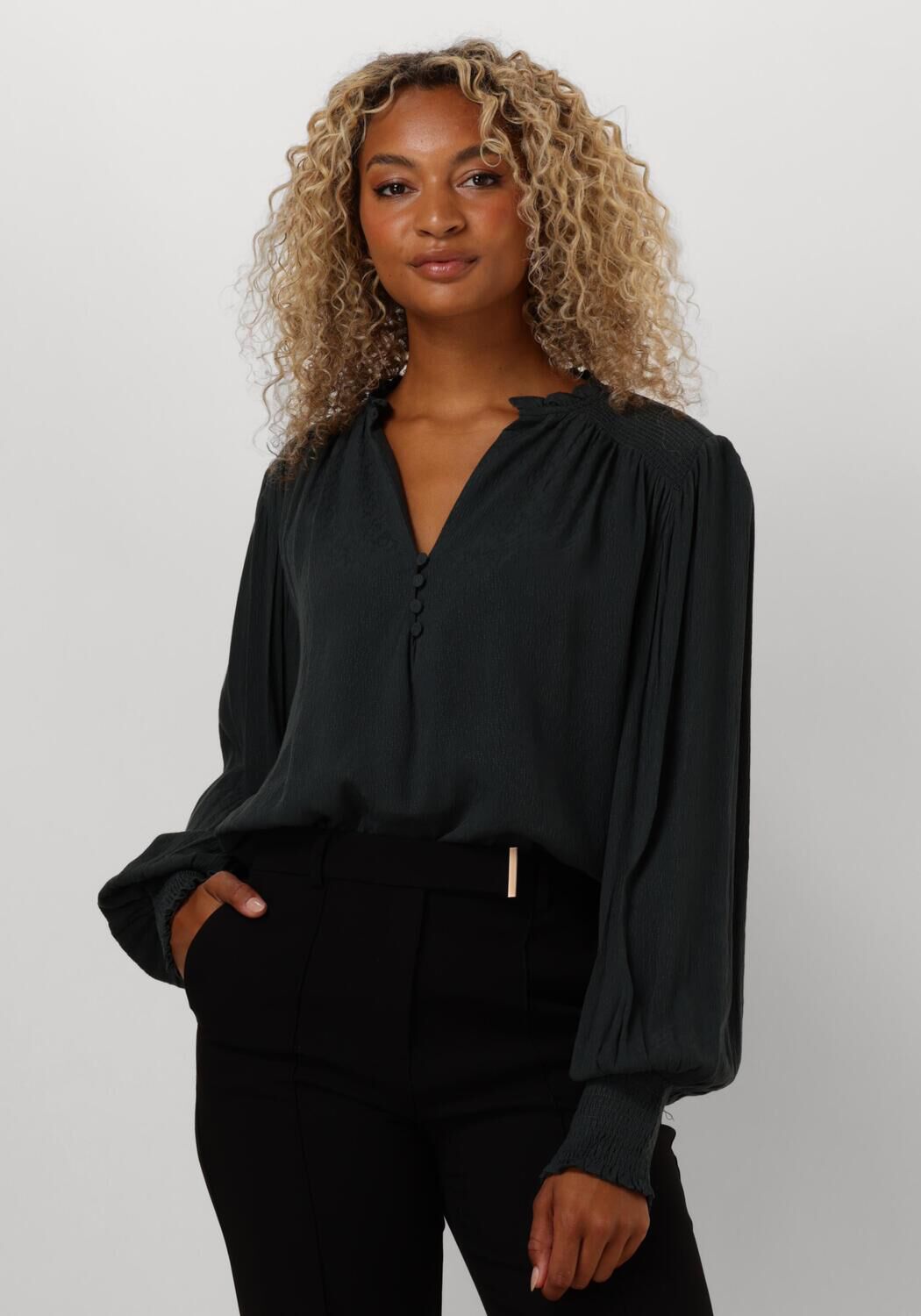 AAIKO Blouse Dames Stella Uni Vis 515, Maat: M, Kleur: Groen