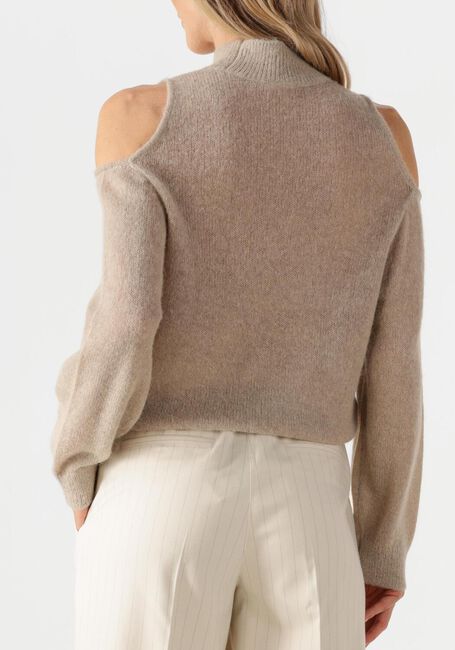 Taupe DANTE6 Trui AVIEL OPEN SHOULDER SWEATER - large