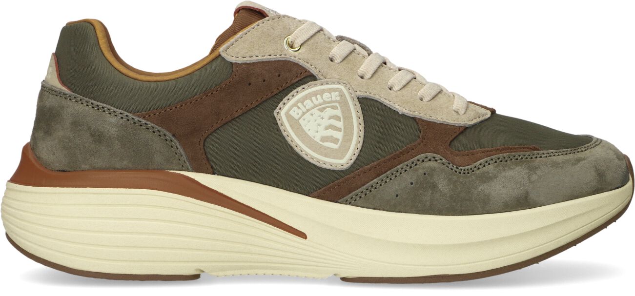 Blauer Lage Sneakers Heren Lander02, Maat: 42, Materiaal: Textiel, Kleur: Groen afbeelding