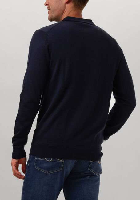 Donkerblauwe PROFUOMO Polo POLO LONG SLEEVE - large