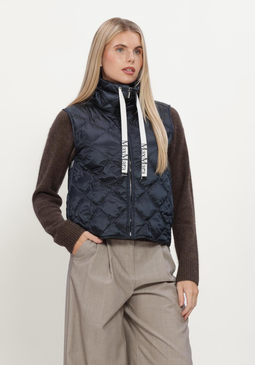 Bruine MAX MARA Gilet TREGIC - large
