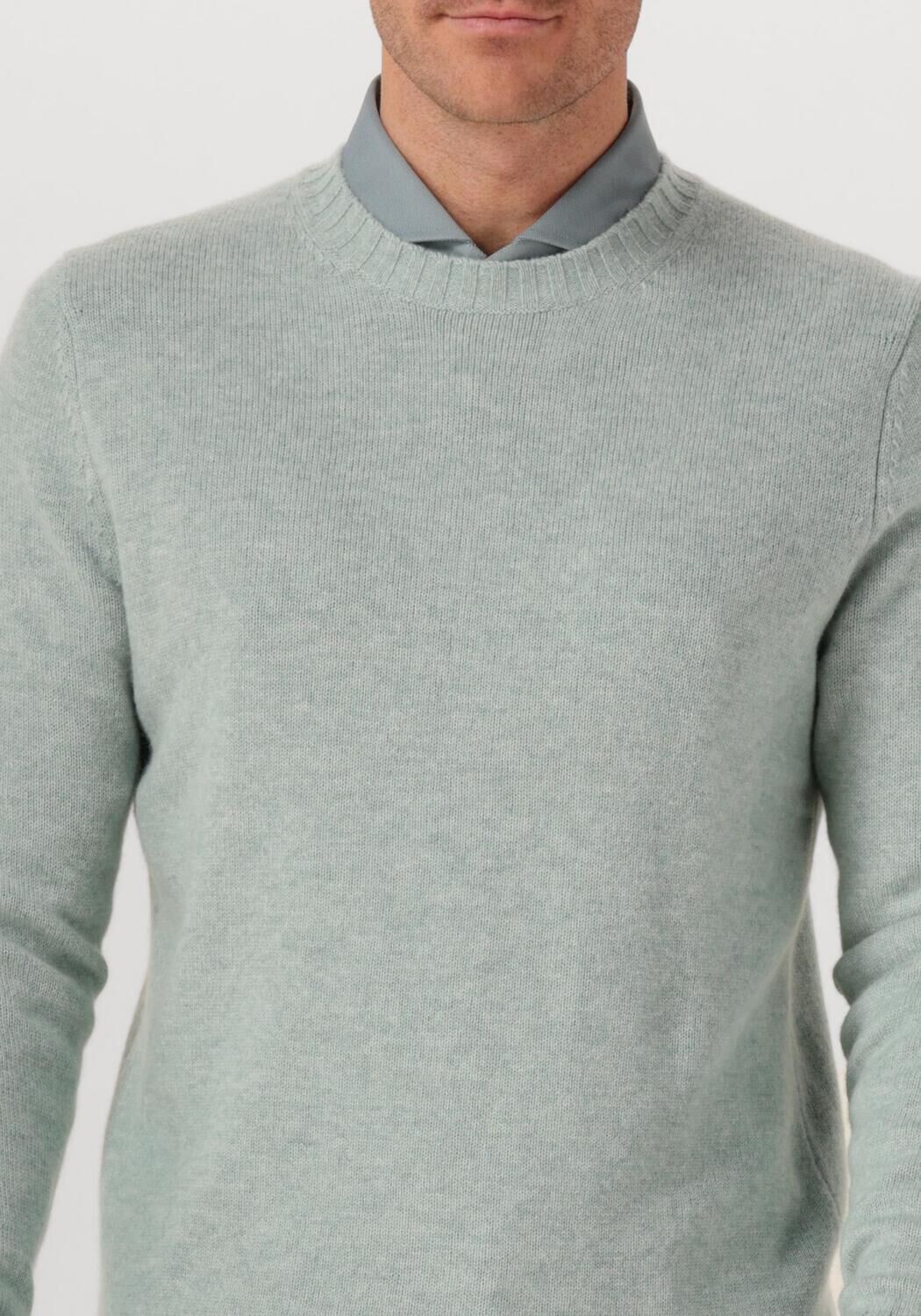 Mint LEURINK KNIT Trui RIFREDO O-NECK - large