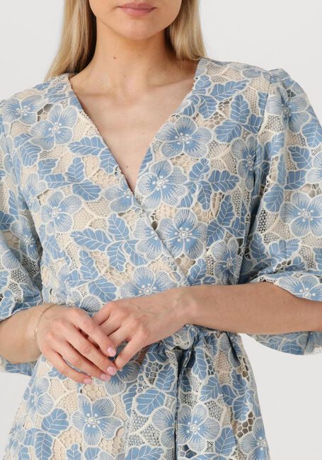 Lichtblauwe AAIKO Mini jurk BAILEY LACE PES 620 - large