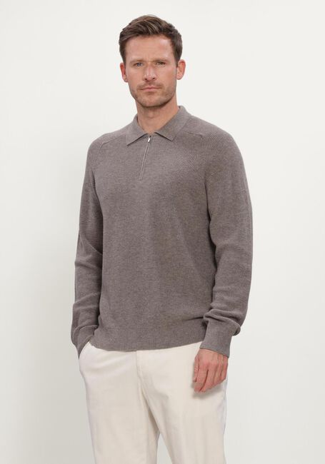 Bruine FILIPPO DE LAURENTIIS Trui POLO ZIP M/MARTELLO - large