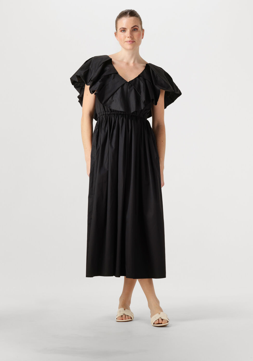 Devotion Midi Jurk Dames Deos, Maat: L, Kleur: Zwart