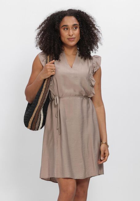 Zand CO'COUTURE Mini jurk HERACC FRILL SS CROP V-DRESS - large