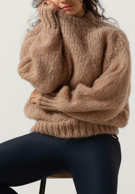 Beige AMERICAN DREAMS Trui LEONNIE ALPACA PULLOVER - large